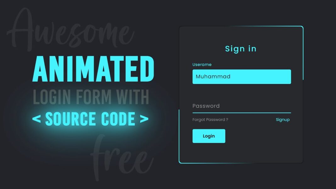 How To Create Animated Login Form Using HTML And CSS Only