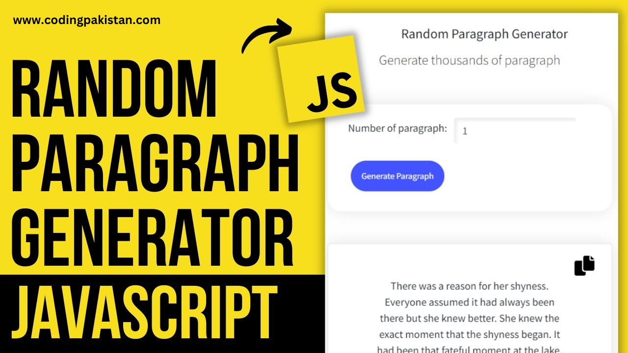 Random Paragraph Generator Using JavaScript