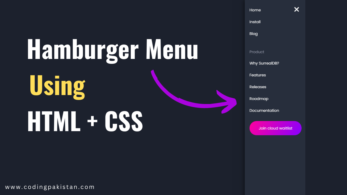 Hamburger-Menu-using-html-and-css