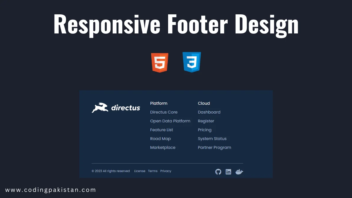 Responsive Footer Design using HTML and CSS